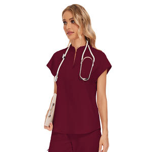 Custom Scrubs <b>Hospital</b> <b>Uniforms</b> Medic Scrubs Nurse Short Sleeve Top Joggers Scrubs Suit Spa Wear Stretch Slim Fit <b>Uniform</b> - Product Image 5