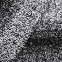 Tissu en maille côtelée 4x4 dégradé teint en fil 220 GSM, 97,7 % polyester, 2,3 % élasthanne, textile extensible 165 cm