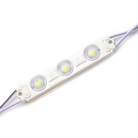Module 3 LED Blanc Froid 110V/220V, Module 3 LED 2W Injection 2835, Lumière Publicitaire 3 LED Conforme ROHS, Blanc Chaud Disponible