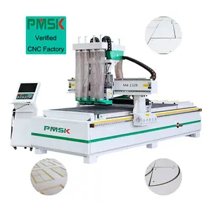 Furniture Cnc Cutting Multi Head 3 Axis Automatic Wood Cnc Router Machines