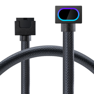 Asiahorse Hydrus <b>Cable</b> 16Pin GPU Extension <b>Cable</b> with Sleeved <b>PSU</b> <b>Cable</b> Extensions and RGB Support - Product Image 1