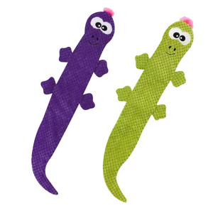 Wholesale Eco-Friendly Handmade Durable Pet Chew Toys Interactive Plush <b>Squeaky</b> Corn Kernel Corduroy Lizards for Pets - Product Image 2