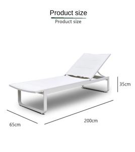 Chaise de plage extérieure en alliage d'aluminium au design moderne et épuré, <span class=keywords><strong>transat</strong></span> de piscine, pour villa, <span class=keywords><strong>jardin</strong></span>, hôtel haut de gamme - Product Image 5