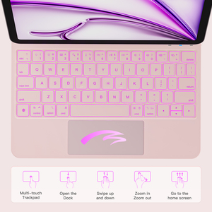 Nuevo Teclado Mágico con Panel Táctil Inteligente y USB-C para iPad Air de 11 Pulgadas y iPad Pro de 11 Pulgadas, iPad Air de 10.9 Pulgadas, Soporte Magnético Fácil de Instalar - Product Image 5