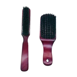 Vente en gros logo personnalisé mini petit manche rond en forme de poil de sanglier en bois de hêtre <span class=keywords><strong>brosse</strong></span> à <span class=keywords><strong>barbe</strong></span> de barbier vegan pour hommes - Product Image 4