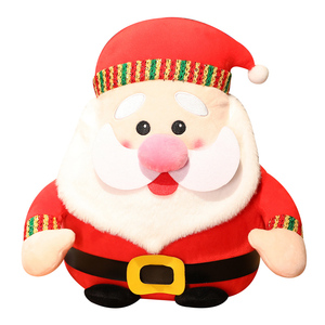 Muñecos de Papá Noel y Alces Navideños Unisex de 20 cm, Rellenos de Algodón PP, 100% Poliéster, Juguetes de Peluche, Certificación EN71, Decoraciones Festivas - Product Image 1
