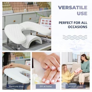 New 4-color Professional Nail Art armrest Cushion PU Material U-shaped Design Nail Art Hand <b>Pillow</b> Bracket Nail Art Supplies - Product Image 4