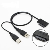 Cavo USB 2.0 Super Veloce CORD per SATA 6+7 13 Pin, Adattatore per Disco Rigido Esterno per Notebook con Cavo USB Rigido da 35CM per PC