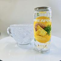 Eau gazeuse au fructose fraîche en gros 350ml en canette PET saveur ananas originale, boisson TikTok prête à boire