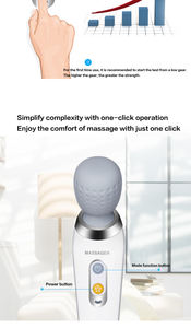 Mini masajeador de varita AV inalámbrico fuerte del fabricante, potencia vibratoria terapéutica de mano para cuello, espalda, martillo de masaje corporal - Product Image 3