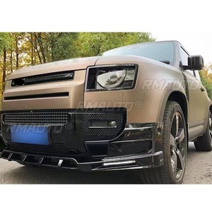 สปอยเลอร์กันชนหน้ารถยนต์แบบ LED Lip Diffuser สีดำเงา สำหรับ Land Rover Defender 2020+ อุปกรณ์ตกแต่งรถยนต์ - Product Image 5