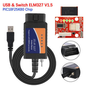 <span class=keywords><strong>ELM327</strong></span> <span class=keywords><strong>USB</strong></span> V1.5 Câble de diagnostic de voiture Scanner OBD2 avec MS-CAN HS-CAN La puce PIC18F25K80 prend en charge la plupart des protocoles OBDII FORscan - Product Image 2