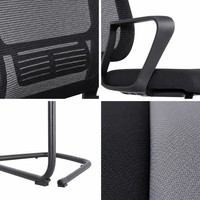Chaise de bureau ergonomique moderne à dossier haut pivotante et réglable en hauteur, avec dossier en maille respirante, pour cadres