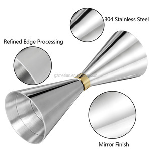 Rts Mr. Slanke Dubbele <span class=keywords><strong>Cocktail</strong></span> Jigger Maatbeker 45/60Ml Roestvrij Staal Bar Jigger Aangepast Formaat Modern Ontwerp Uit China - Product Image 5