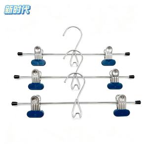 Metal Clip Pant Skirt Hanger With 2 Clips Space Saving Storage Clothes Organizer Hook Type Rectangle Shape PP Material - Product Image 3