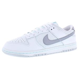 Nike Dunk Low Retro Se Leather Chaussures pour hommes Summit White Metallic Silver Skateboarding - Product Image 1
