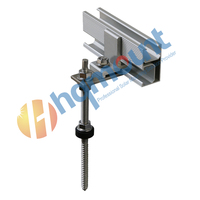 Vis de fixation solaire pour toiture en acier inoxydable SUS304 à double filetage avec rondelle d'étanchéité pour kit d'installation PV sur toiture métallique/à tuiles
