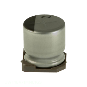 ตัวแทนจำหน่ายอย่างเป็นทางการ ตัวเก็บประจุแบบติดบนพื้นผิว 470 uF UWT1E471MNL1GS CAP ALUM 470UF 20% 25V SMD Capacitor - Product Image 1