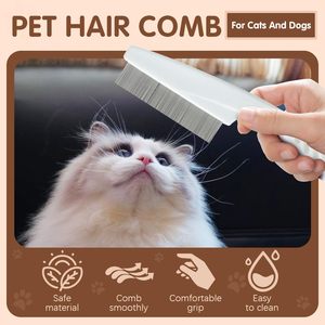 Épilateur pour animaux de compagnie Portable dent étroite Anti-pelliculaire Pet plat puces <span class=keywords><strong>poux</strong></span> peigne élimine les puces et les œufs de puces brosse pour animaux de compagnie - Product Image 6