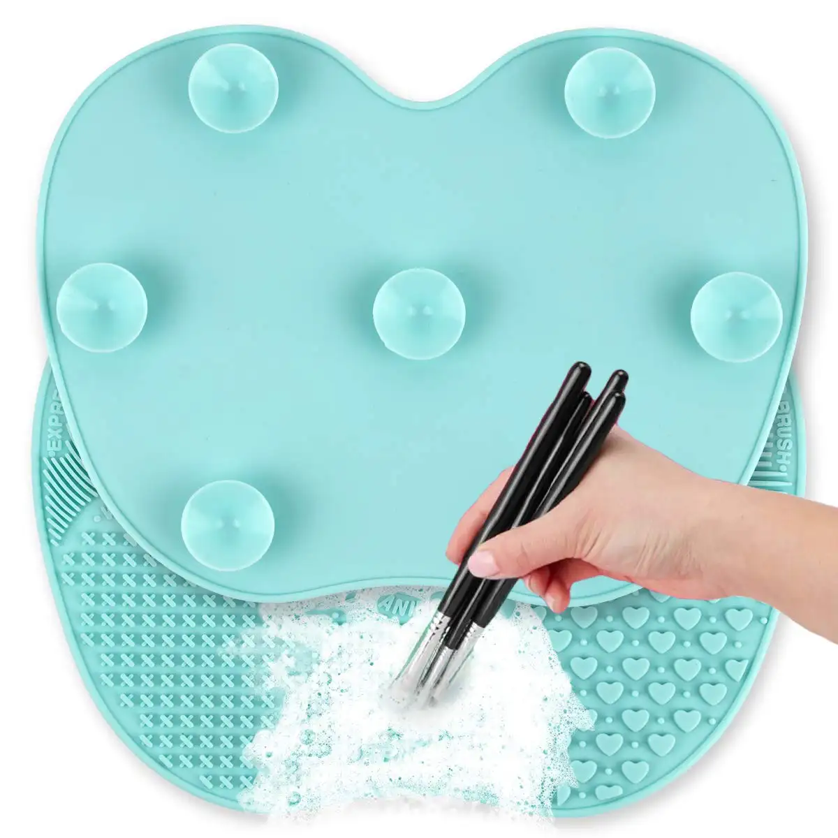 Silicone Makeup Brush Cleaner Pad Make Up Washing Brush Gel Cleaning Mat Hand Tool Foundation Makeup Brush Scrubber Board