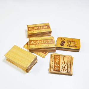 Bamboo Nameplates Engraved Custom Labels For Tea Packaging Gift Craft Eco Friendly Handmade Signs - Product Image 2