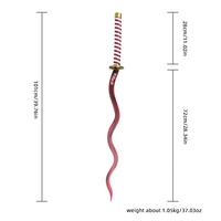 Épée décorative à motif de serpent ondulé, lame courbée non affûtée, épée de collection à l'effigie d'un serpent