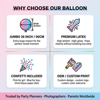 Ballons noirs géants pour révélation du sexe, confettis 100% latex écologiques, décorations de fête, fournitures pour Halloween et Noël
