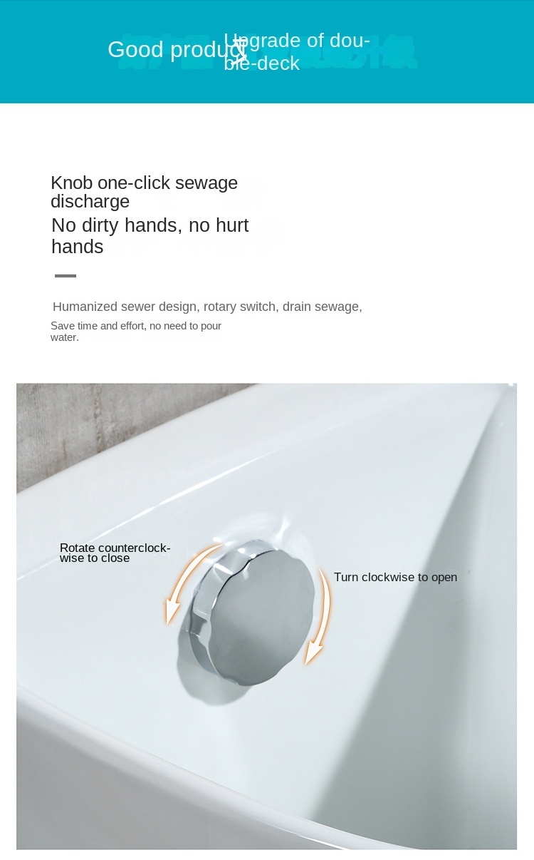 Sanitary ware factory direct sales ceramic mop pool automatic sewage balcony mop sink mop basin