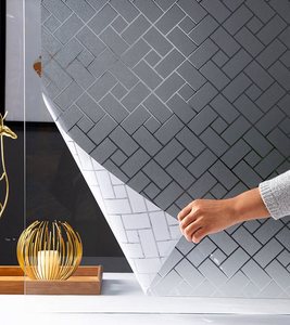 <span class=keywords><strong>Film</strong></span> décoratif en PVC auto-adhésif <span class=keywords><strong>moderne</strong></span> pour fenêtre, effet verre givré, pour la confidentialité, facile à appliquer - Product Image 1
