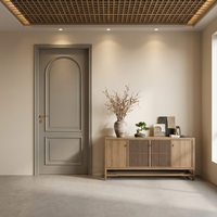Porte coulissante en bois à pousser et tirer, gain de place pour intérieur résidentiel, finition de surface CPL, style moderne minimaliste, porte coulissante en polymère pour chambre à coucher et hôtel