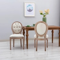 Chaise de salle à manger Louis Baroque en bois massif, design antique, dossier rond, vente en gros