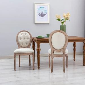 Grosir desain antik bundar belakang Restoran hantu mebel kayu Solid Louis kursi makan Barok - Product Image 3