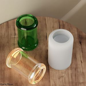 الناهض في وقت مبكر سهل الخطوط حامل الشموع سيليكون العفن الروائح ديي الجص الاسمنت الراتنج قوالب للشموع ماكين - Product Image 4