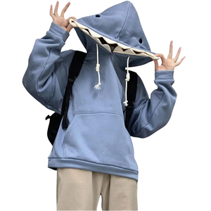 High Quality Unisex <b>Extra</b> <b>Large</b> Fashion Hoodie Custom Logo <b>Print</b> Plain Color Knitted Sweatshirt Loose Fit for Men and Women - Product Image 1