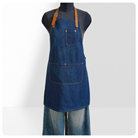 Tablier de travail en toile Niuweili, style cowboy, sans manches, lavable et réutilisable, avec option de logo personnalisé, idéal pour le nettoyage, les salons de beauté et le quotidien
