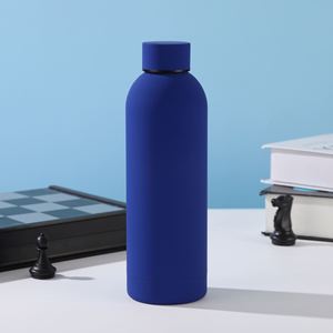 Custom Logo Rubber Coated Stainless Steel Vacuum <b>Thermos</b> <b>Bottle</b> American Style Small Mouth Sports Water <b>Bottle</b> With Strap - Product Image 2