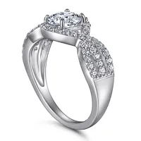 MuShan Sieraden 925 Sterling Zilver Ring Trouwring Valentijnscadeau Verguld Damesringen Fijne Sieraden