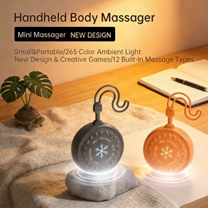 Mini masseur portable rechargeable 2-en-1 avec 6 modes, lumière RGB et 36 points de contact pour voyage et bureau - Product Image 4