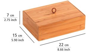 Fábrica personalizado bambu coberto madeira caixa armazenamento caixa - Product Image 6