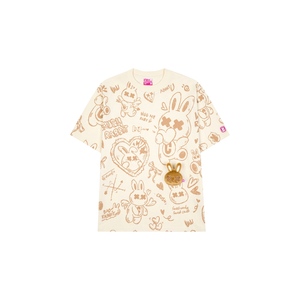 Camiseta Crush Rabbit <span class=keywords><strong>de</strong></span> Algodón, Corte Regular, con Impresión <span class=keywords><strong>de</strong></span> Serigrafía <span class=keywords><strong>de</strong></span> Alta Definición y Detalle <span class=keywords><strong>de</strong></span> Cabeza <span class=keywords><strong>de</strong></span> <span class=keywords><strong>Conejo</strong></span> <span class=keywords><strong>de</strong></span> Peluche - Product Image 1