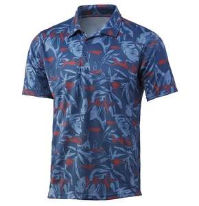 Camiseta de moda de alta calidad personalizada Impresión digital Tejido deportivo Camiseta de polo de golf de poliéster ajustada para hombre - Product Image 3