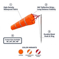 Drapeaux de sécurité réfléchissants RUIYING personnalisés orange/rouge/blanc imprimés 4 couleurs, résistants à l'eau, en acier inoxydable 304 de haute qualité pour aéroports