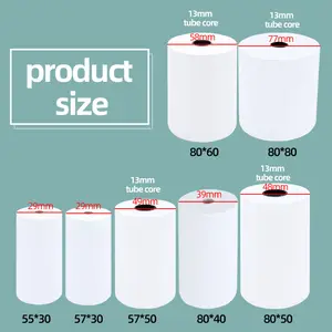 LTLL Usine Vente à Chaud 57x50 Termal Receipt Paper Roll 57x50mm POS Casher Paper Rolls