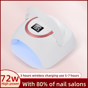 Lampe à ongles UV LED rechargeable sans fil 72W, sécheuse à gel portable de bureau pour manucure et pédicure - Product Image 6