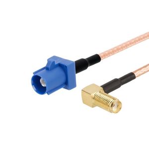 Câble FAKRA C à <span class=keywords><strong>fibre</strong></span> <span class=keywords><strong>optique</strong></span> coaxial <span class=keywords><strong>droit</strong></span> de haute qualité de 1m avec adaptateur à <span class=keywords><strong>angle</strong></span> <span class=keywords><strong>droit</strong></span> SMA mâle à mâle pour appareils GPS Audio de voiture - Product Image 6
