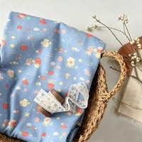 Tissu sergé 100% coton 21s imprimé avec de jolis animaux de dessin animé, poids moyen, pour pantalons et jupes pour femmes, design personnalisé, faible MOQ