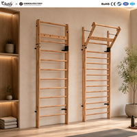 Barras de Gimnasia de Madera Maciza, Accesorio para Dominadas, Escalera Sueca para Yoga, Rehabilitación, Equipo de Entrenamiento Físico