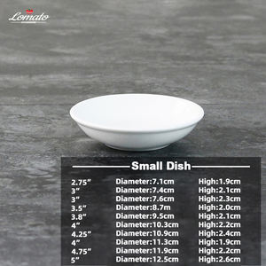 Plats à sauce en céramique classique jetables et écologiques personnalisables, 2,75 à 5 pouces, blancs, pour hôtel, restaurant, vente en gros - Product Image 2