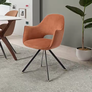 Chaise de salle à manger pivotante et rotative moderne au design nordique, élégante pour la maison, avec pieds en métal, rotation à 180 degrés - Product Image 2