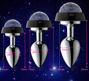Plug Anale in Metallo con Luce LED, Butt Plug Luminoso per Uomini Gay, Massaggio Prostatico, Decorazione Vaginale per Donne - Product Image 3